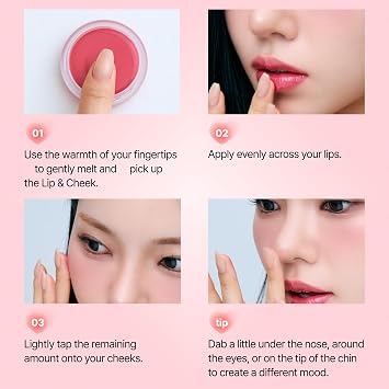 titto Lip & Cheek Dual Pot Blendable & Buildable | Multi-Use Tinted Balm & Blush for Cheeks, Rich Buttery Texture, Long-Lasting, Natural Dewy Finish, Vegan, K Beauty (#06 Dry Rose/Veiled Rosy)