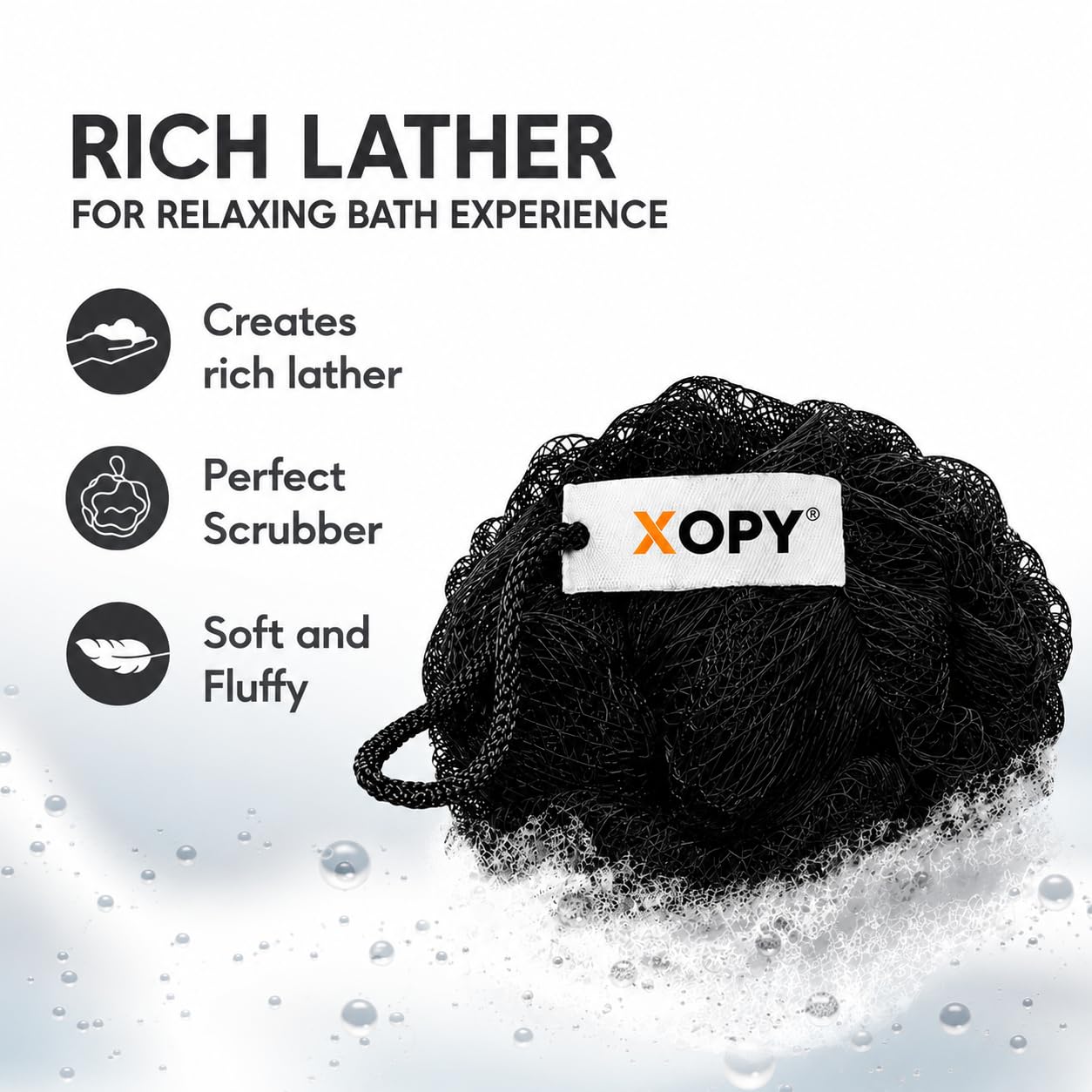 Silicone Bathing Belt & Loofah Combo for Men & Women | Double-Sided Back Scrubber with Long Handles for Deep Cleansing & Exfoliation | Soft Silicone Body Scrubber with Mesh Bath Pouf | Quick Dry & Skin Friendly 1