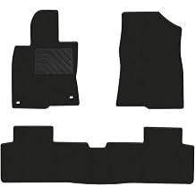 Carpet Floor Mats for 2016-2021 Honda Civic Coupe/Sedan/Hatchback | Custom Fit All Weather Floor Liner, 1st & 2nd Row, Black