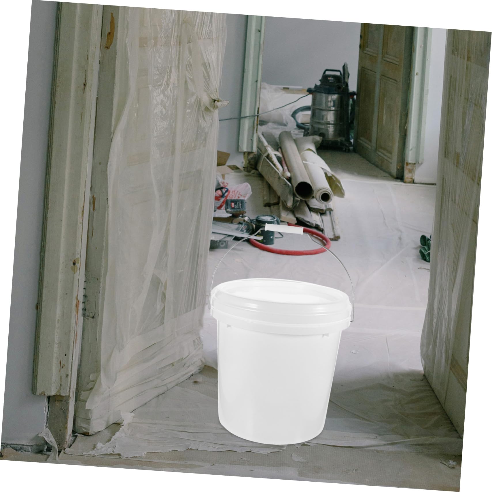 SHINEOFI Cubo De Pintura Tapa Hermética Cubo Vacío De Almacenamiento para Mezclar Pinturas y Conservar Materiales Talleres o De Arte