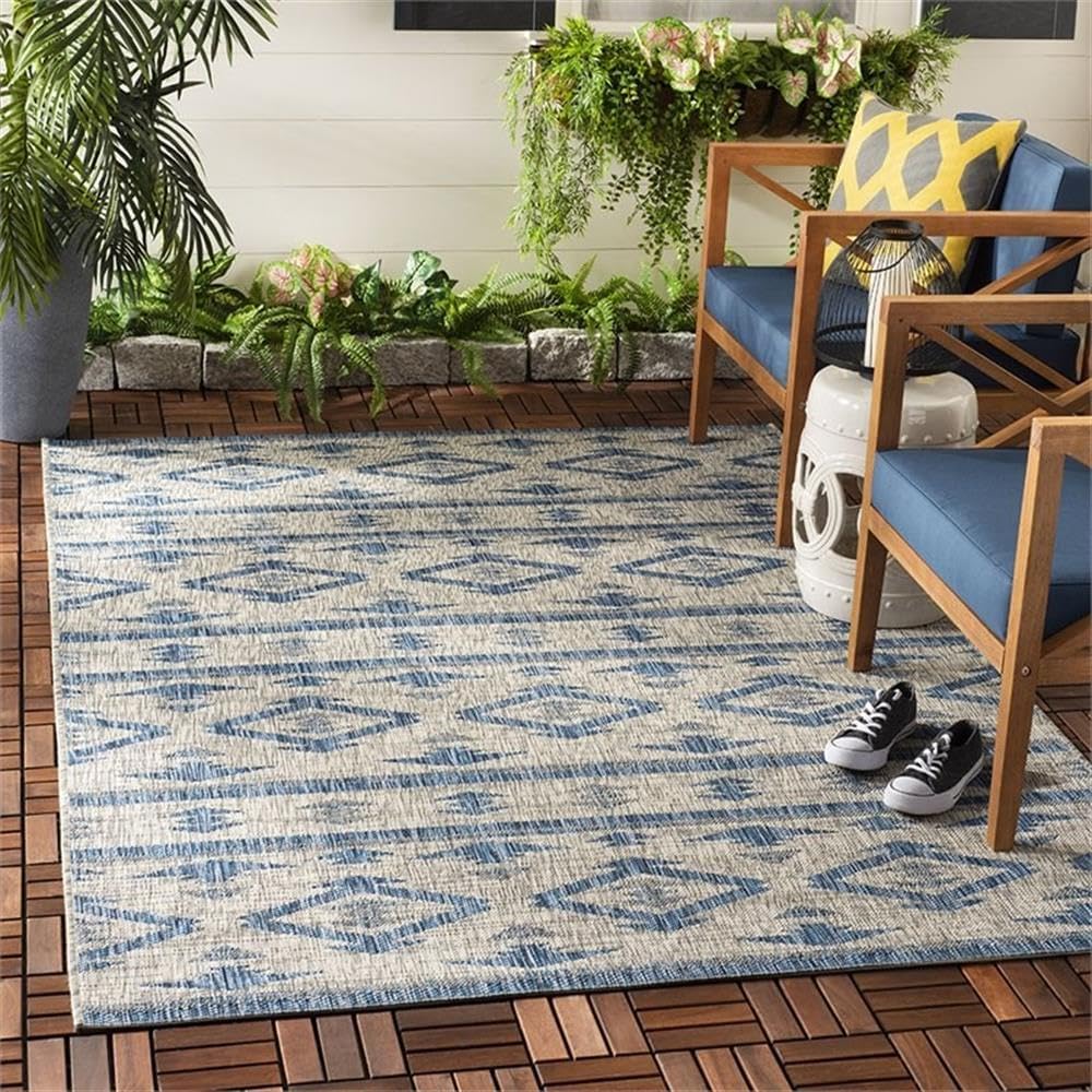 Pemberly Row Area Rug, 2'7" x 5', Gray and Navy, Everyday Use, Decorative Indoor Rug for Living Room, Bedroom, or Entryway, Functional Design, Versatile Coverage, Durable Construction
