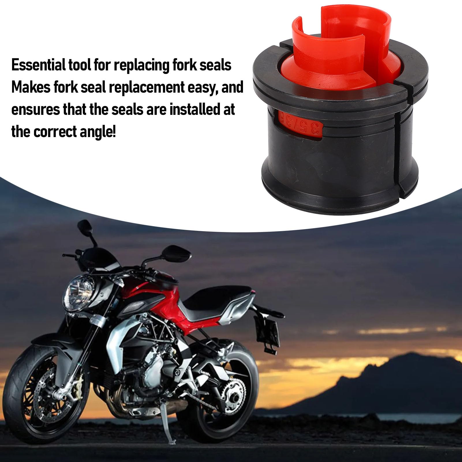 Zestaw narzędzi do ściągania uszczelek widelca motocykla Uniwersalny instalator uszczelek widelca od 35 do 50 mm Zestaw sterowników do rowerów Motocykle 14 szt. Adaptery ze