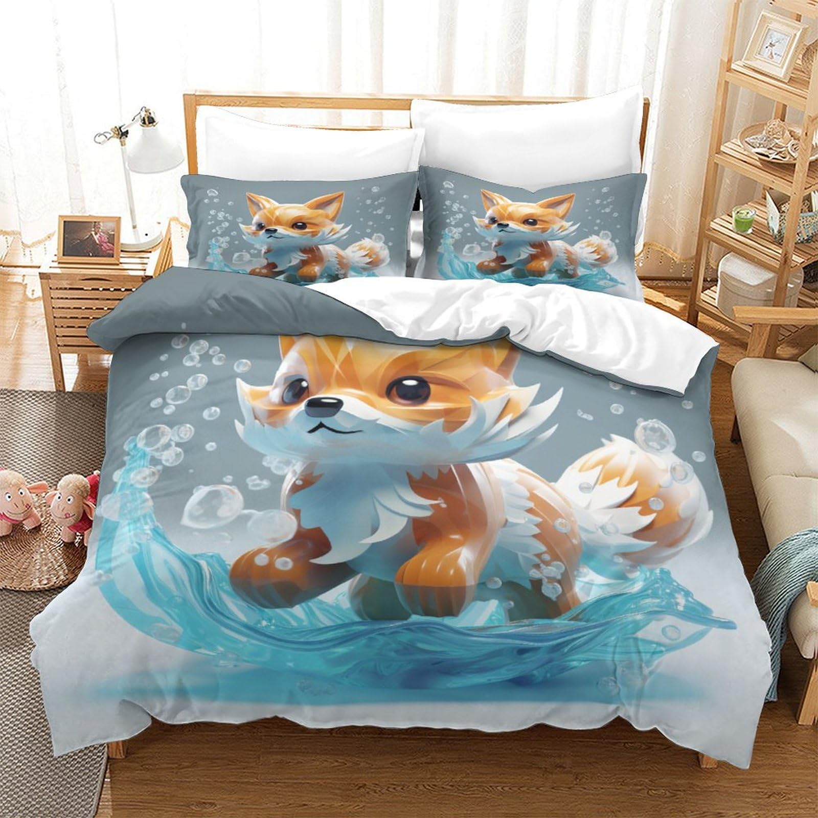Parure de lit renard 260x220 cm pour des nuits douces