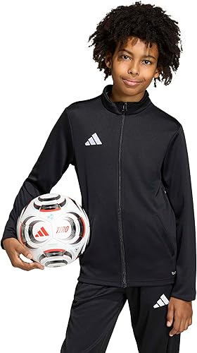 adidas Unisex-Kids Entrada26 Track Jacket, Black/White, Large