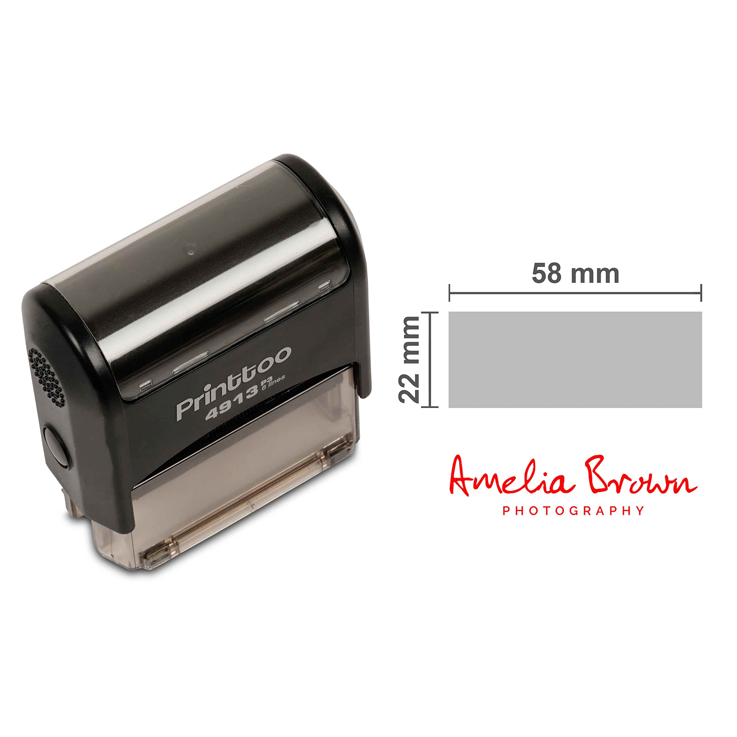 Tampon Encreur Personnalisable 6 Lignes - COLOP Printer 50 - 69x30 Mm - Pour Adresse & Raison Sociale - Bleu