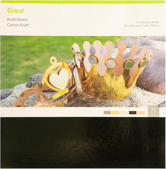 Cricut Échantillon de foil de carton Kraft, Metals, Papier, Métaux, 12" x 12"