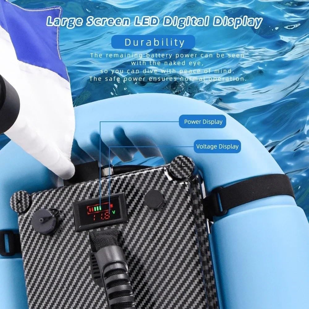 Maschera Subacquea Scuba Snorkel Hookah Nuoto 11 Metri Ventilatori da Immersione Impermeabile Portatile Ricaricabile Sott'Acqua Maschera(10H -BCD Model)
