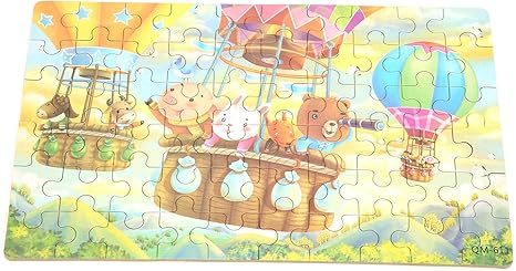 Amazon Co Jp 幼児のパズル 子供たちの注意を強化するための子供たちの認識のための子供たちのための教育用収納ボックス付きの絶妙な子供用パズルおもちゃ 熱気球 おもちゃ