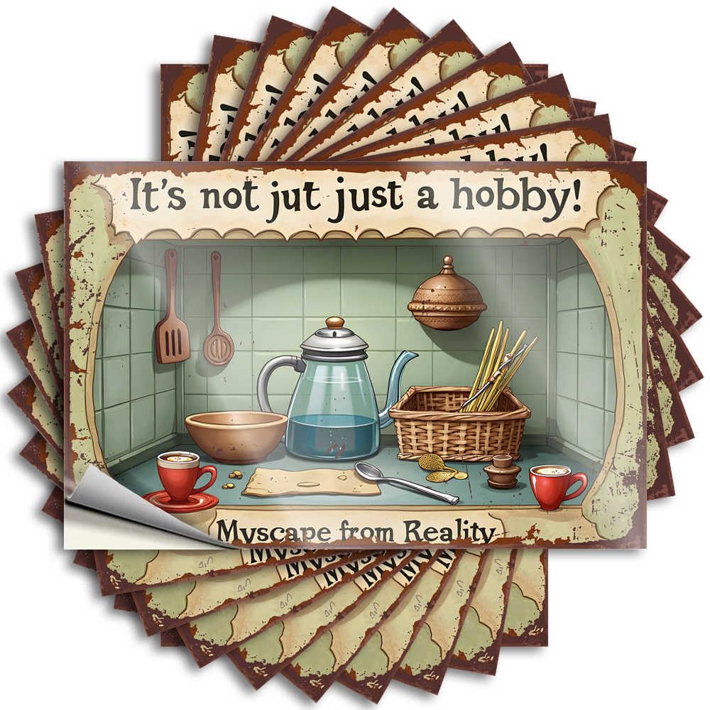 Cozy, Saying Helmet from Hobby to Passion: My Escape Into The World of Artistic Creat | Christmas Tent Accessories for Inside(12X18CM)