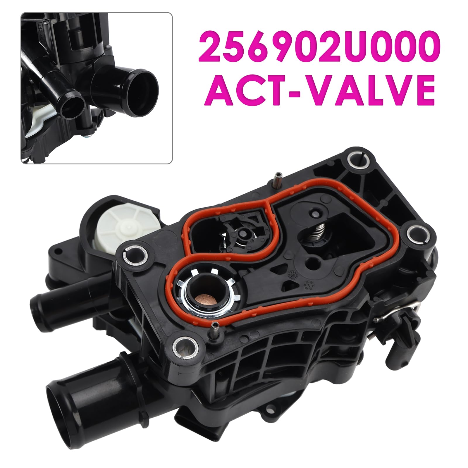MAD HORNETS Act Valve 256902U000 25690-2U000 Adatto per Hyundai Tucson Kona Adatto per Kia Sportage Seltos Engine Coolant Control Valve