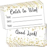 200 Raffle Tickets 3.5”x2” - Enter to Win Entry Form Cards for Contest, Raffles, Ballot Box, 50/50, Auction and More - with Space for Name, Email Address and Phone Number Fields