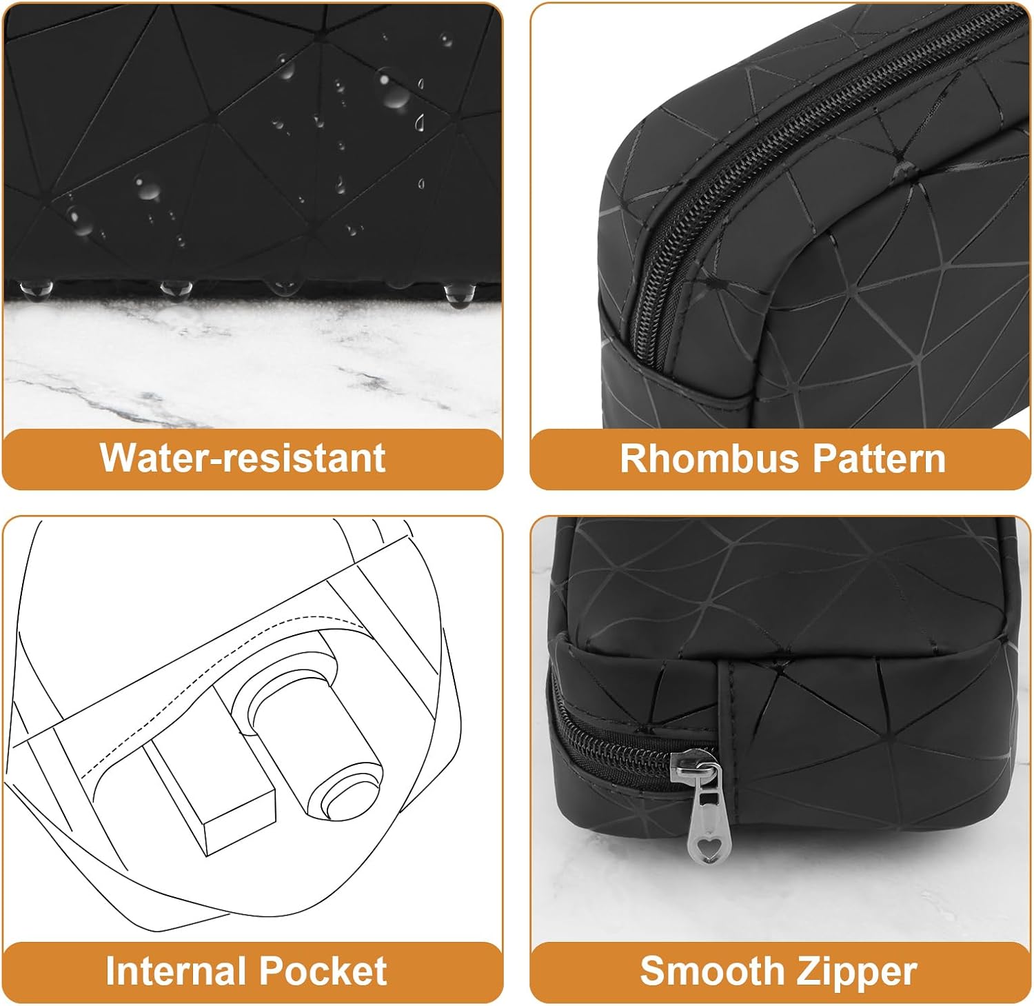Likesing Period Bag for Teen Girls, Leather Sanitary Napkin Storage Bag, Portable Menstrual Pad Bag Period Pads Pouch, Small Make Up Bags