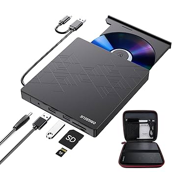 Amazon.com: ORIGBELIE External CD DVD Drive, CD Burner USB