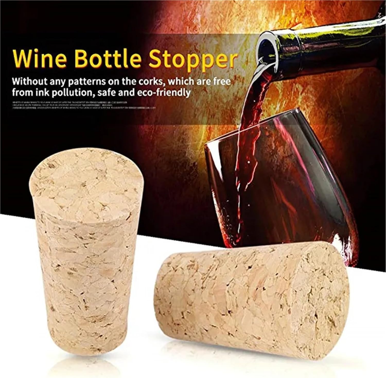 Reusable Wood Wine Corks Stoppers for Sealing Bottles, 50/100 Pack