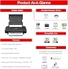 Impresora Portátil Inalámbrica Canon PIXMA TR160, Bandeja de 50 Hojas y Pantalla de 1.44", ENERGY STAR 3
