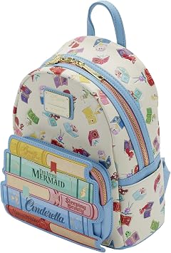 Loungefly Disney: Princess - Books Classics - Happily Ever After - Mini Backpack with Zipper Charm - Collectible Bags