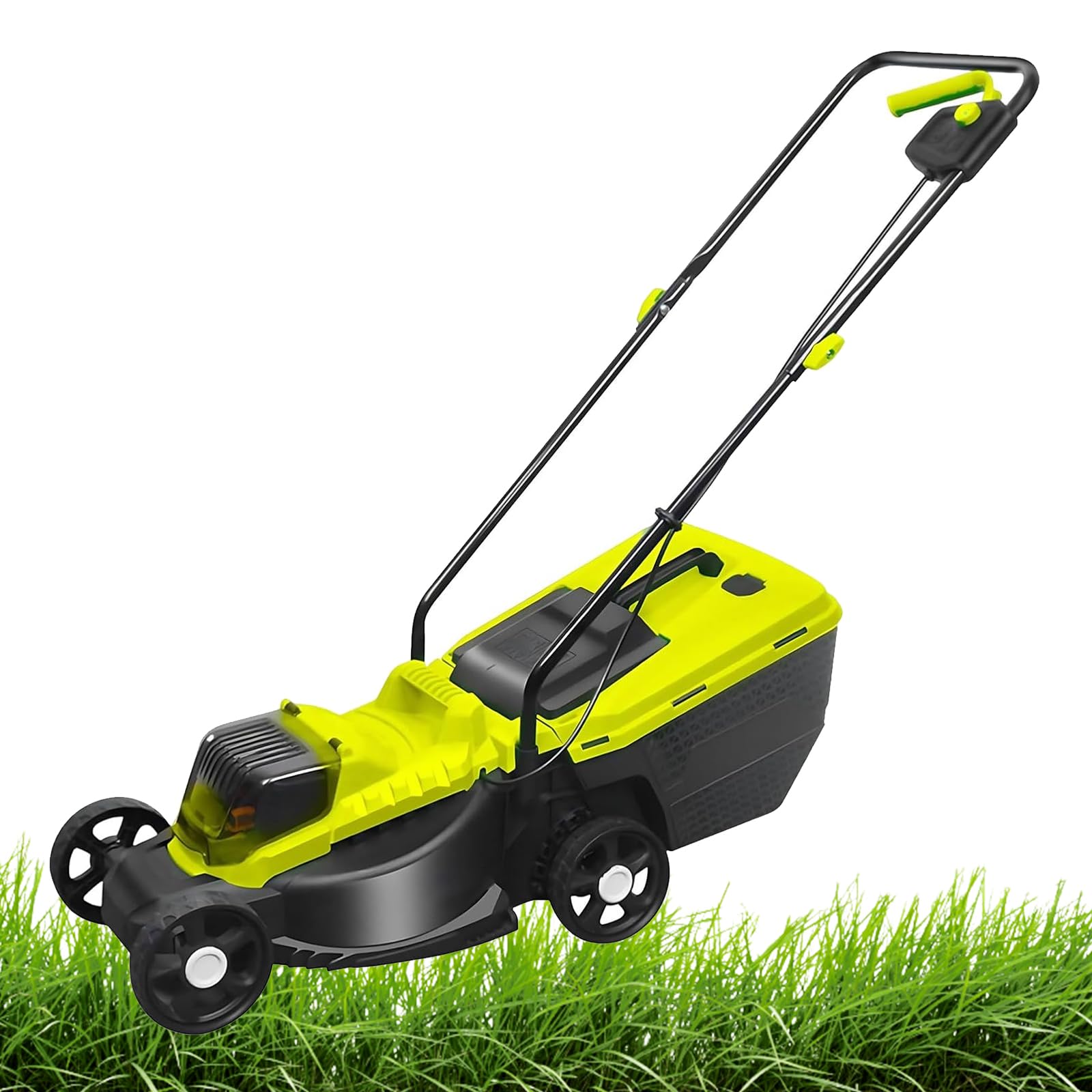 Cordless Electric Lawn Mower, 3400RPM, 1600W Power, 3-Position Cutting Height Adjustment, 33cm Cutting Width for Garden and Park Use