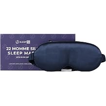 Sleep ZM New 22 Momme Silk Sleep Mask with Eye Cups 3D Contoured Mulberry Silk for Lash-Friendly, Light-Blocking Comfort Adjustable Strap Luxury Sleep for Women & Men