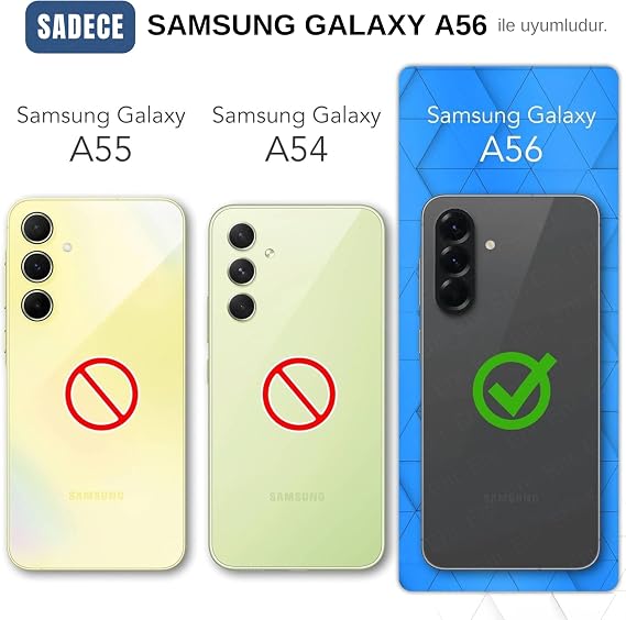 Ehr. Samsung Galaxy A56 ile Uyumlu Lansman Kılıf, İçi Kadife Silikon, Kamera Çıkıntılı Koruyucu, Leke Tutmaz ve Darbe Emici Şık Kapak (Siyah, Samsung Galaxy A56)