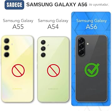Ehr. Samsung Galaxy A56 ile Uyumlu Lansman Kılıf, İçi Kadife Silikon, Kamera Çıkıntılı Koruyucu, Leke Tutmaz ve Darbe Emici Şık Kapak (Siyah, Samsung Galaxy A56)