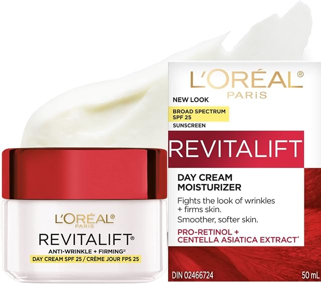 L'Oréal Paris SPF Moisturizer for Face with Pro-Retinol & Centella, Face Moisturizer Fights the Look of Wrinkles, Moisturizer to Firm Skin & Target the Signs of Aging, Revitalift, 50ml
