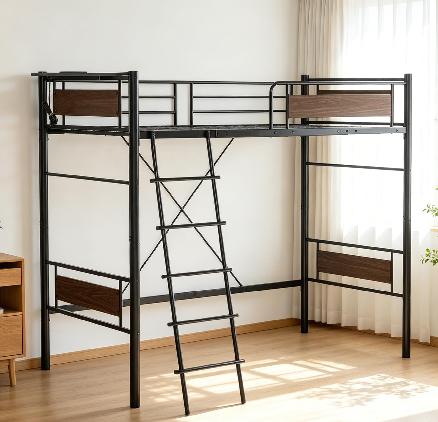 Amazon｜ロフトベッド パイプベッド シングル | 高さ180cm ハイタイプ
