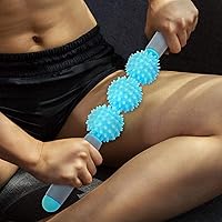 Vista 7 de EVTSCAN Muscle Roller Stick - Barra de masaje para celulitis para espalda, brazos, hombros, piernas (azul)