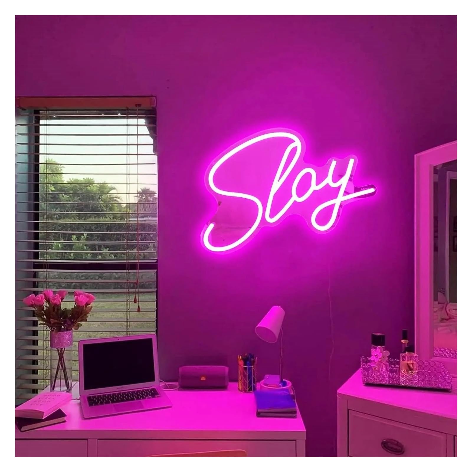 XENITE Luces Art Decoration Christmas Letrero De Neón Slay Luz LED Regulable Para Bar Fiesta Sala De Estar Club Hombre Cueva Tienda Decoración De Pared Del Salón Lámpara USB 40cmx24cm