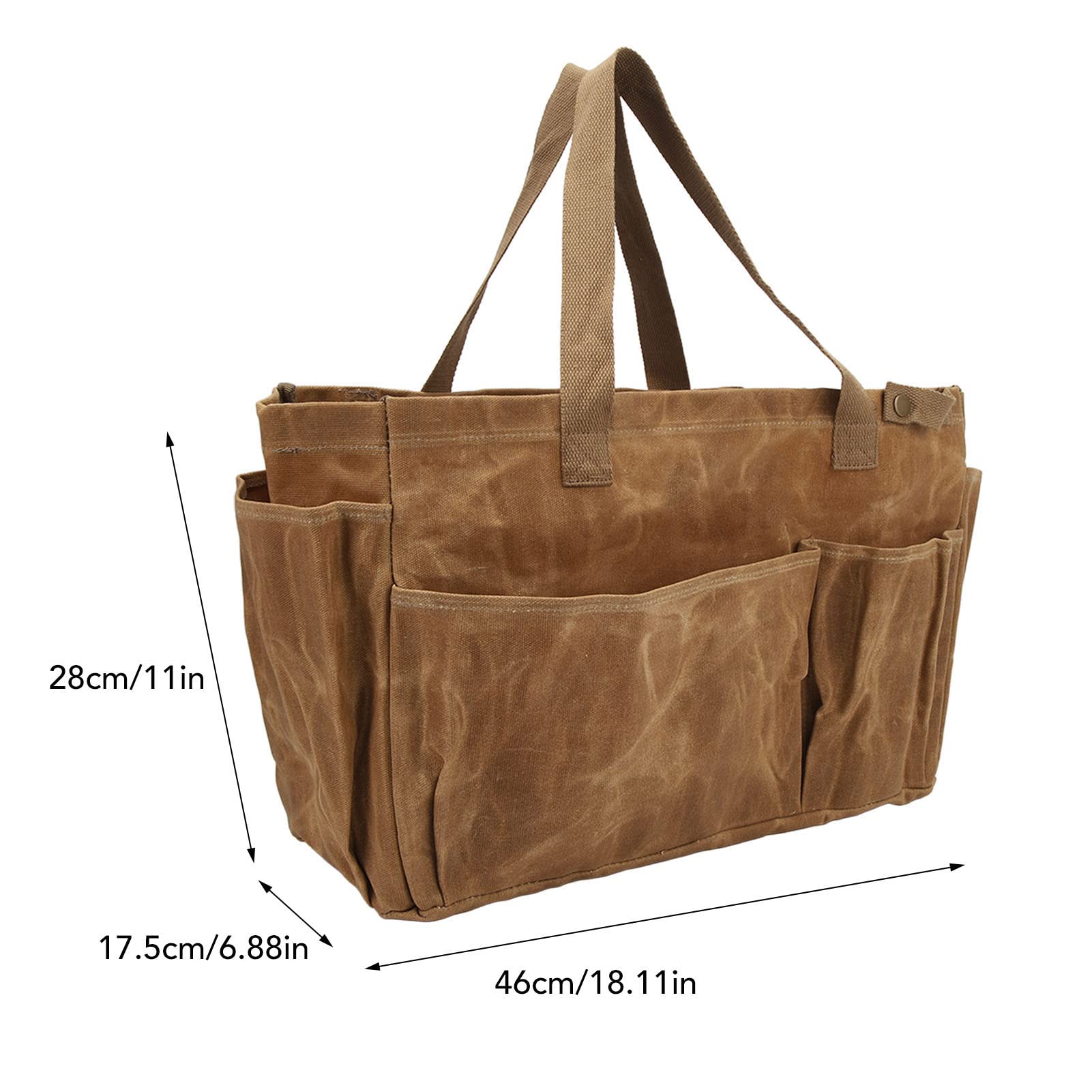 Diydeg Torba na narzędzia ogrodowe, płócienna torba na narzędzia, duża, wodoodporna, ogrodowa, torba na ramię, organizer, torba do przechowywania narzędzi, z wygodnym uchwytem do noszenia, na kemping,
