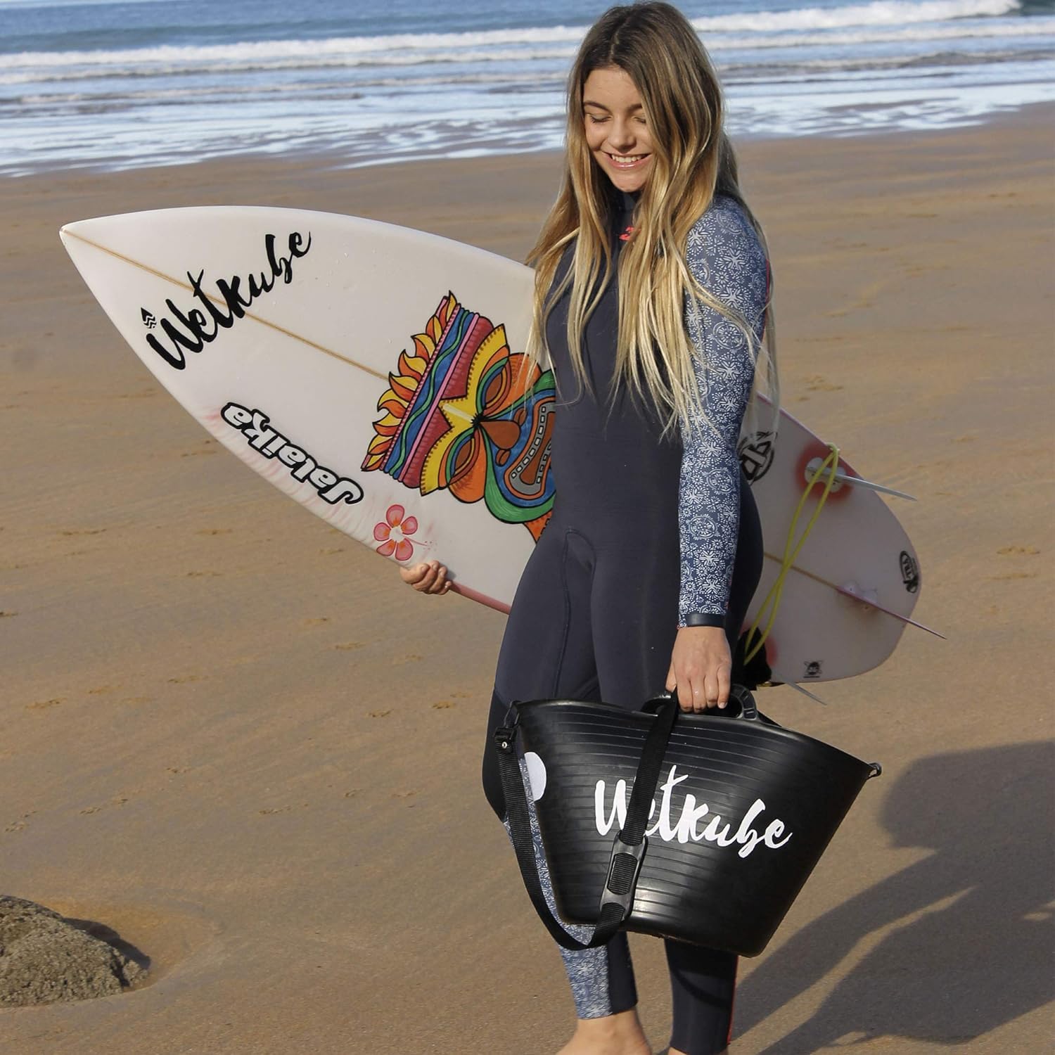 Cubo para Cambiarse, Secar, Transportar y Guardar el Traje de Neopreno, Ideal para el Mundo del Surf, Buceo, Sup, Windsurf, Padel Surf, Tamaño XL (42 litros)