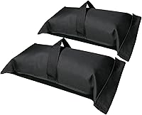 DONEHOS Fillable Sandbags for Umbrella Base - 60LBS Heavy Duty Patio Weights, Set of 2 Leak-Proof Black Sandbags (No Sand)