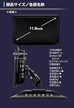 【値下】新品G-FACTORY11.6インチDVD内蔵モニター+ロングブラケット Amazon | G-FACTORY リアモニター用ロングブラケット センター