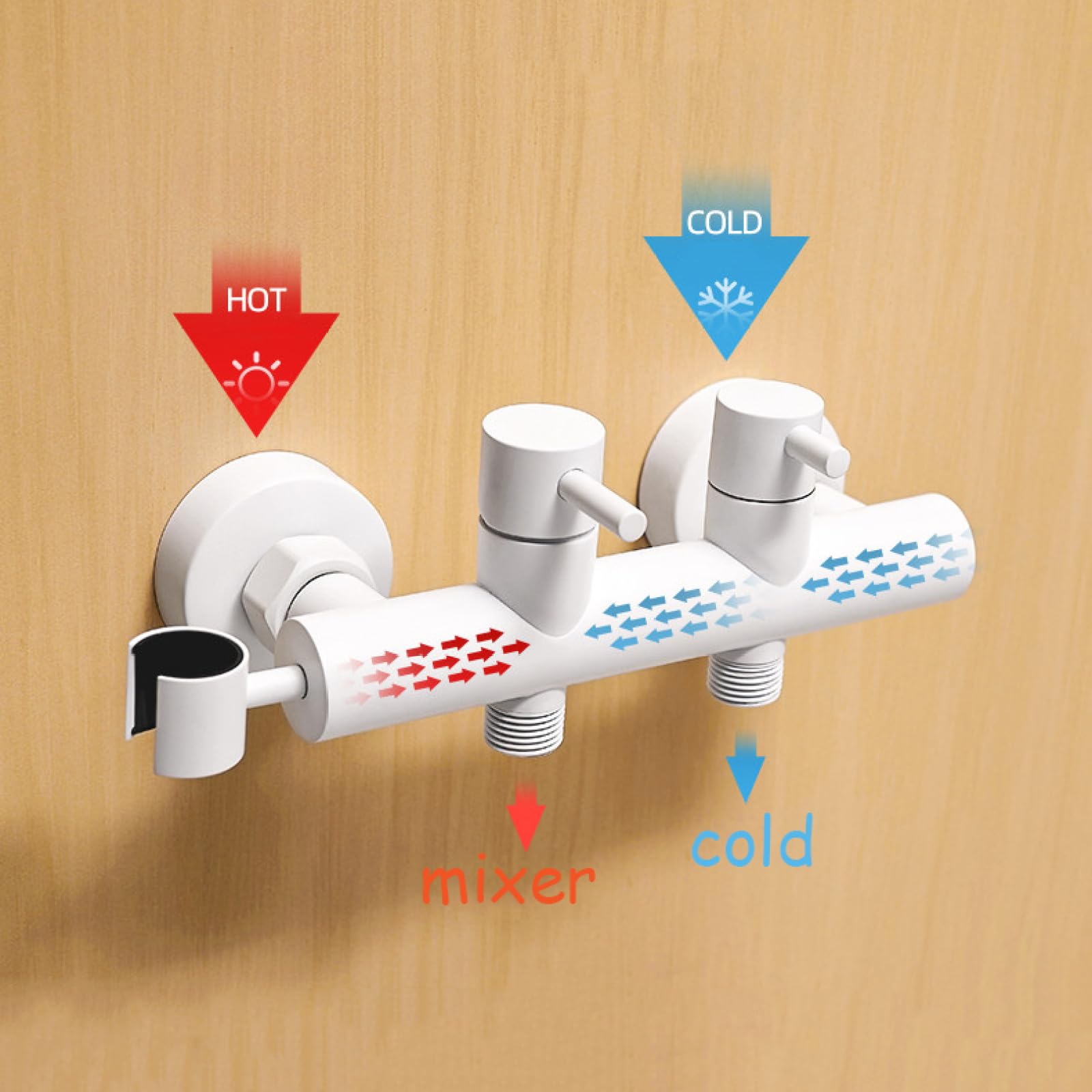 Set Doccia Bidet Caldo E Freddo Idroscopino per WC In Ottone Montata A Parete Doppia Modalità Adatta per L'Igiene personale,Il Bagno Degli Animali Domestici,Grigio Canna Di Fucile