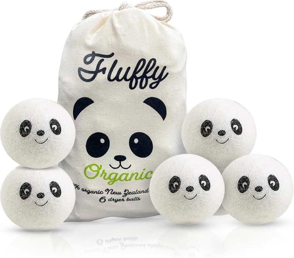 Wool Dryer Balls - 6 Pack XL, Reusable Natural Fabric Softener, Reduces Clothing Wrinkles, Organic & Chemical-Free Living, Saves D