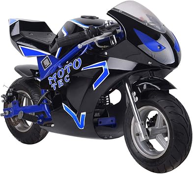 MotoTec Gas Pocket Bike Gt 49Cc 2 Stroke Blue