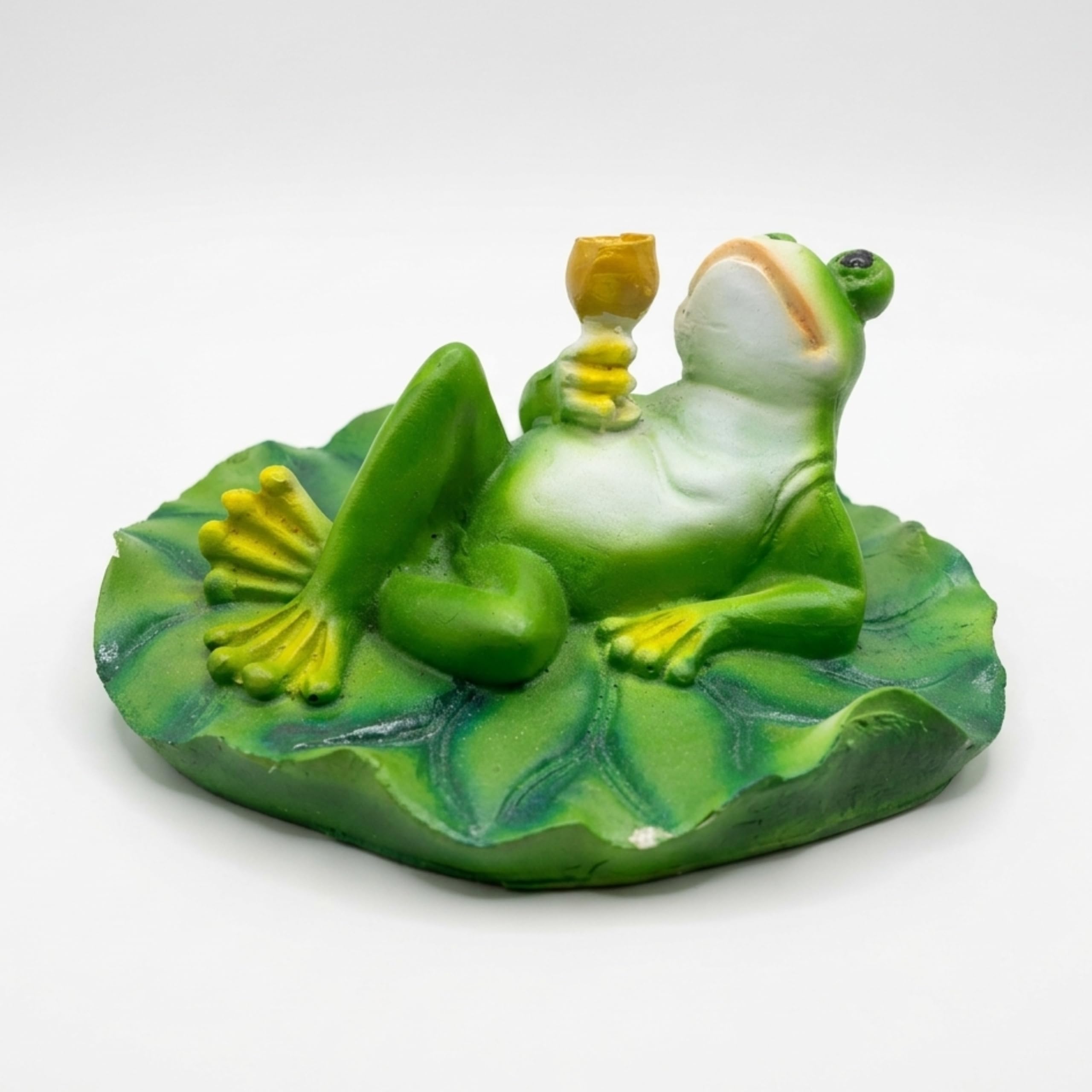 Wonderland Relaxing Frog on Lily Pad Wall Hanging/Garden Statue/Home Decor Showpiece | Resin Decorative Figurine for Balcony, Patio, or Living Room |-image-15