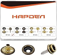 Vista 14 de 160 piezas de botones de presión, kit de cierres a presión de 15 mm de broches de acero inoxidable de grado marino para lonas de barco, broches