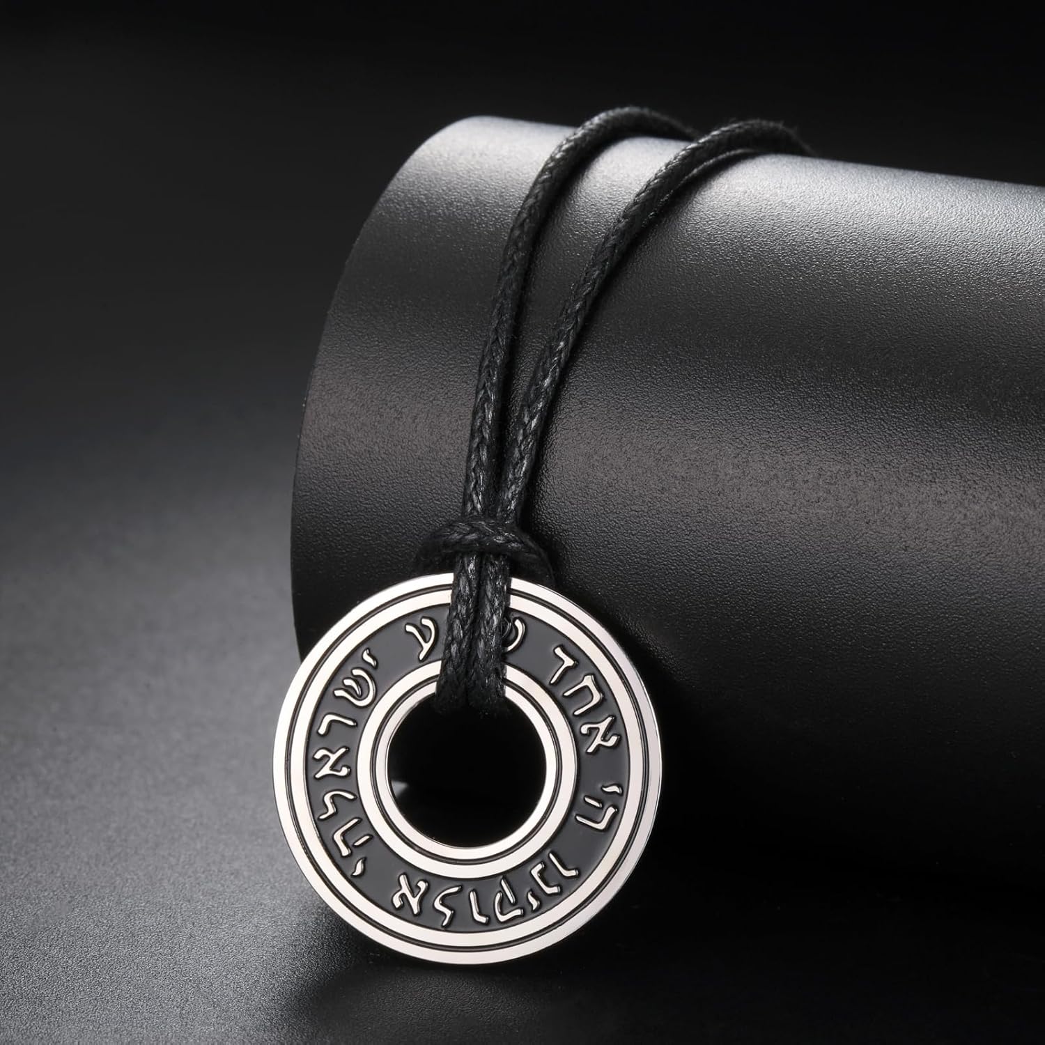 TEAMER Shema Yisrael Necklace Jewish Prayer Hear O Necklace Stainless Steel Hebrew Pendant Religious Vintage Jewelry for Men Women - Image 4