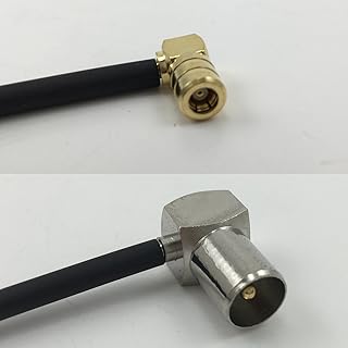 3 feet RG188 SMB FEMALE ANGLE to DVB Pal Male Angle Pigtail Jumper RF coaxial cable 50ohm Quick USA Shipping
