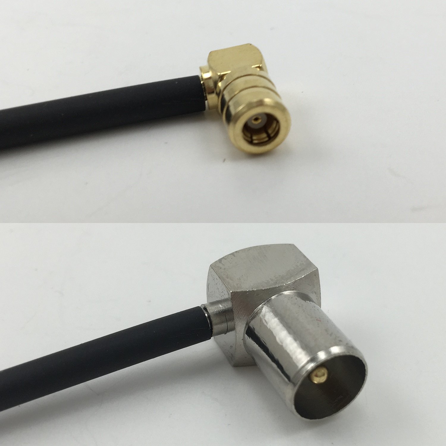 3 feet RG188 SMB FEMALE ANGLE to DVB Pal Male Angle Pigtail Jumper RF coaxial cable 50ohm Quick USA Shipping