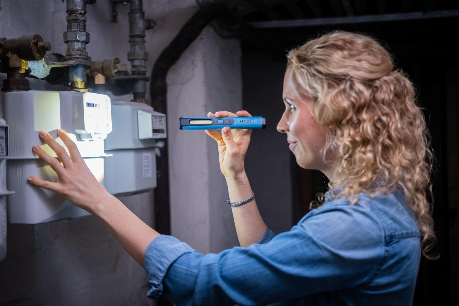 HAZET LED Bulbs Set 1979W2/3, wireless charging, 3-teilig, incl. Pen Light, LED lamp, double wireless charging pad, USB-C cable, Netzteil