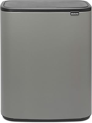 Helit H2403405 Pattumiera In Metallo - 5 Litri, Bianco - Pedale, Coperchio Silenzioso, Contenitore Interno Rimovibile - 2