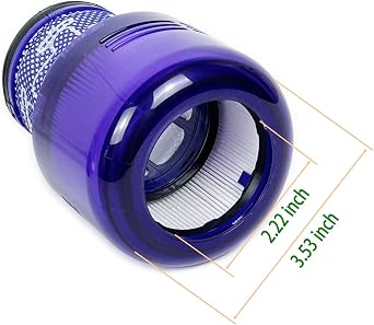 2 Pack Vacuum Filter Replacement Parts, Compatible with Dyson Cyclone V11 Animal, V14 Torque Drive and V15 Detect, Replaces Part 970013-02
