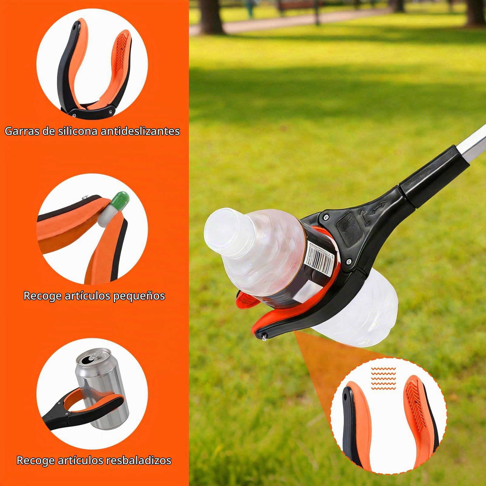2 Piezas Pinza Brazo Recoge Objetos, Pinza Recoge Objetos Plegable Pinzas Larga Extensibles con Imán y Pinza Antideslizante Rotatoria de 360° para Mayores, Embarazadas, Discapacitados