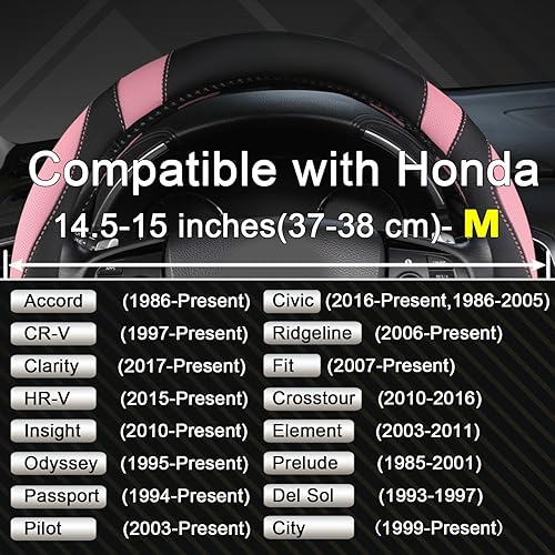 Miniatura 73 de West Llama Cubierta personalizada del volante del coche del coche para Honda (negro)