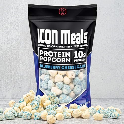 Miniatura 4 de ICON Meals Palomitas de maíz con alto contenido de proteínas, todo natural, Air Popped, cero azúcar añadido, 0.35 onzas de proteína, 1 bolsa (8.5