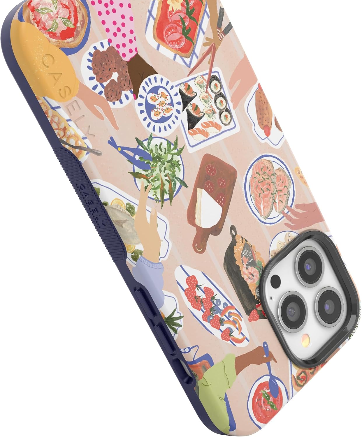 Casely iPhone 14 Pro Max Case | Picnic Party | Painted Collage | Bold Protective Design | MagSafe Compatible Design