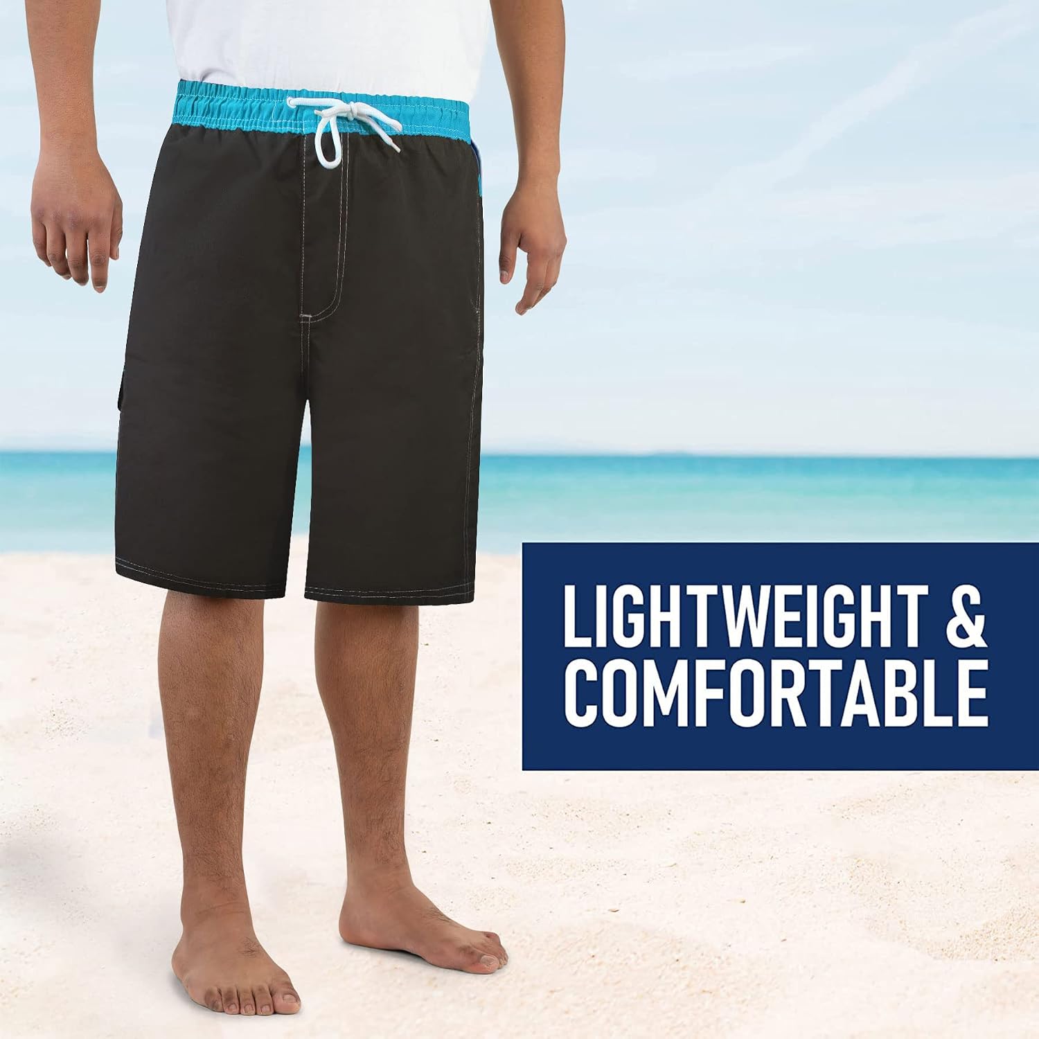 North 15 Boys Swim Trunks - Quick Dry Boys Bathing Suit - 8-18 Teen Swimsuit