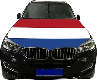 4x5 Ft the Netherlands Country Nation Car Hood Cover Flag Super Elastic Washable UV Resistance Engine Cover Decoration Event Item