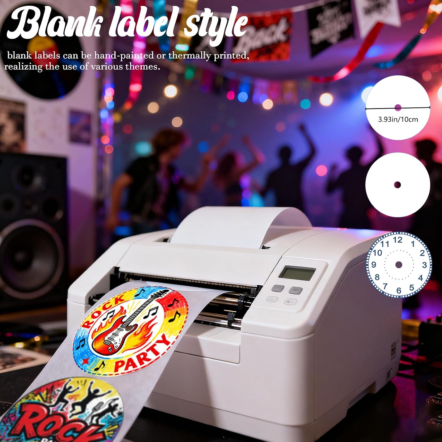 12 Inch Blank Vinyl Records Kit - 3PCS Double-Sided Fake Records with 2 Blank 1 Clock Labels, 14 Pens, Wall/Shelf Decor, Guestbook Record Decor for DIY Weddings Birthdays Christmas